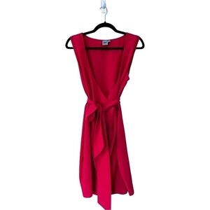 ASOS Sleeveless Faux Wrap Hot Pink Mini Dress Sz 12